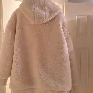 Gap womens shearling coat size xl ivory brand new